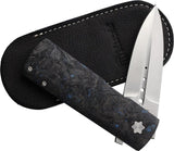 Maserin Daga Framelock Blue Fat Dagger 732 B Elmax Blade Carbon Fiber Handle for Collectors by Maserin