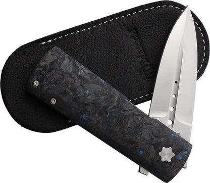 Maserin Daga Framelock Blue Fat Dagger 732 B Elmax Blade Carbon Fiber Handle for Collectors by Maserin