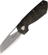 Maserin WTN W1 Lock Knife Gold Fat Carbon Handle Tungsten Steel Blade For Enthusiasts by Maserin
