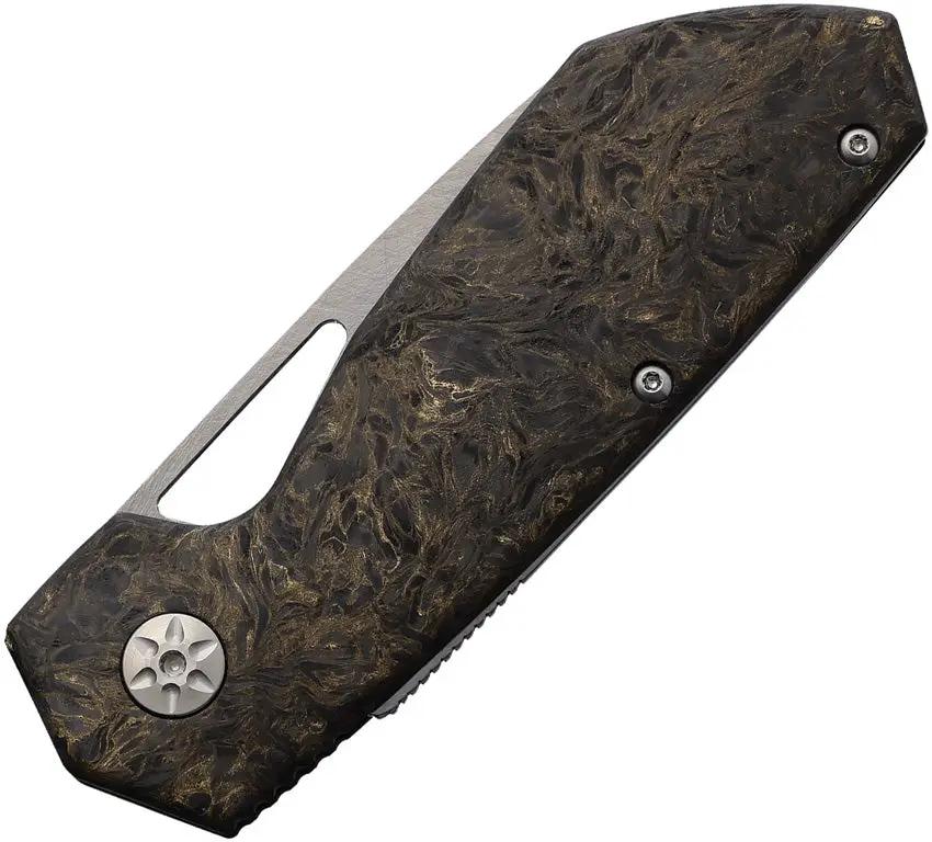 Maserin WTN W1 Lock Knife Gold Fat Carbon Handle Tungsten Steel Blade For Enthusiasts by Maserin