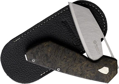 Maserin WTN W1 Lock Knife Gold Fat Carbon Handle Tungsten Steel Blade For Enthusiasts by Maserin