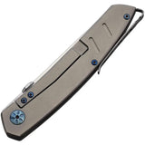Maserin AM-6 Framelock Ti 374TT Compact EDC Knife With D2 Satin Blade And Titanium Handle by Maserin