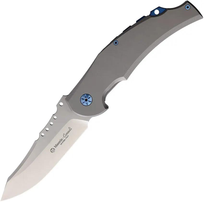 Maserin Energy Framelock Titanium 406 Folding Knife With D2 Blade Lightweight EDC For Outdoors by Maserin