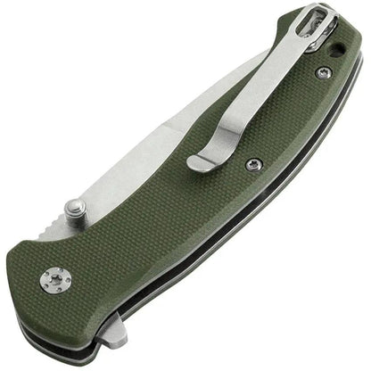 Maserin Sport Linerlock 46005G10V EDC Folding Knife With 3In Satin Blade And Green G10 Handle For Outdoor Enthusiasts by Maserin
