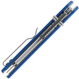 Maserin Sport Linerlock Blue 46006G10B EDC Knife With Satin Blade And G10 Handle For Outdoor Enthusiasts by Maserin