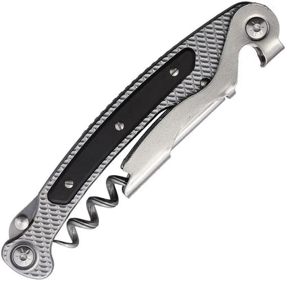 Maserin OSTE Premium Ebony Corkscrew Multi Tool Knife With Bottle Opener Serrated Blade For Outdoor Enthusiasts by Maserin