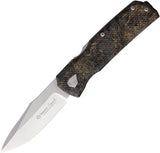 Maserin 502 Power W Lock Folding Knife With Gold Fat Carbon Fiber Handle For EDC Enthusiasts by Maserin
