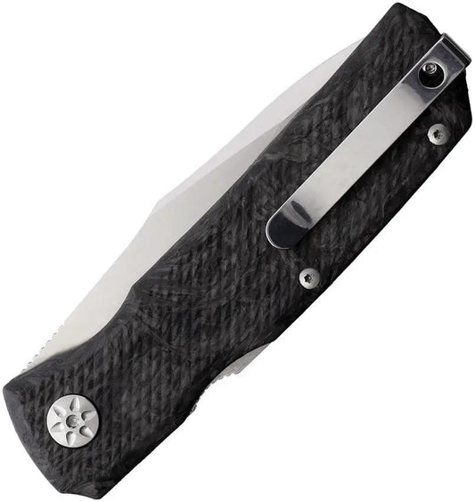 Maserin 502 Power W Lock EDC Knife With Satin Bohler N690 Blade Black Fat Carbon Fiber Handle by Maserin