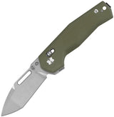 Maserin 632 CB1 Crossbar Lock Knife MagnaCut Tanto 3.13in Olive G10 Handle EDC Ready Pocket Clip by Maserin