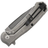 Maserin Police G10 Framelock Knife 3.75in N690 Stonewash Pocket Clip Glass Breaker Rugged Tactical EDC by Maserin