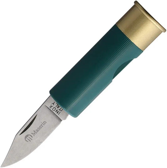 Maserin Shotgun Shell Knife Green Clip Point Collectors by Maserin