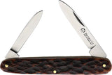 Maserin Gentleman's Knife CE620 3In Closed, Mirror Finish Clip And Pen Blades, Brown Jigged Bone Handle For Collectors by Maserin
