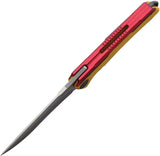 Maxace Kestrel Framelock - MagnaCut Blade With Two Tone Bead Blast Finish Yellow G10 And Red Aluminum Handle by Maxace