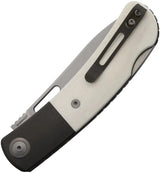 Maxace Beetle 2 Lockback Knife - MagnaCut Blade White Bone Handle Titanium Bolsters Pocket Clip by Maxace