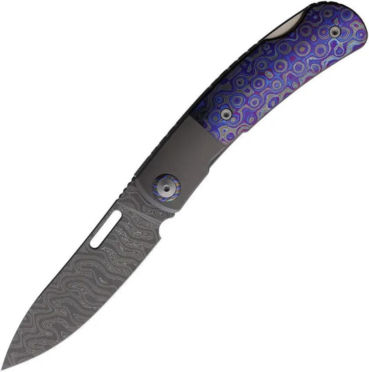 Maxace Beetle 2 Lockback Damascus MM36-1-C by Maxace