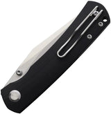 Monterey Bay Knives Old Guard Linerlock Black Satin 14C28N Blade - Black G10 Handle by Monterey Bay Knives
