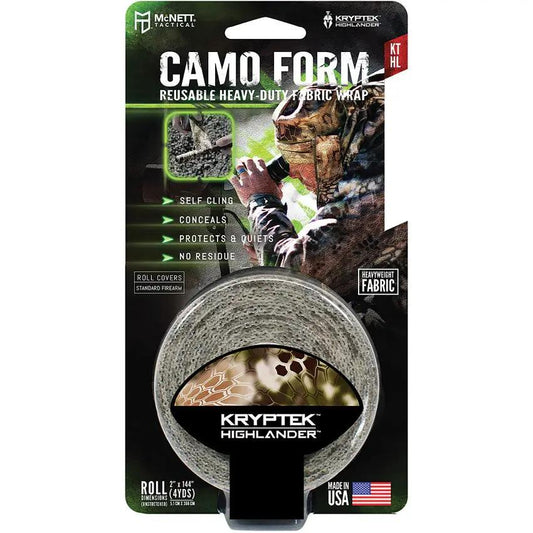 Gear Aid Camo Form Self Cling Wrap - Self Adhering Reusable Kryptek Highlander Gear Wrap For Guns And Gear Protection by Gear Aid