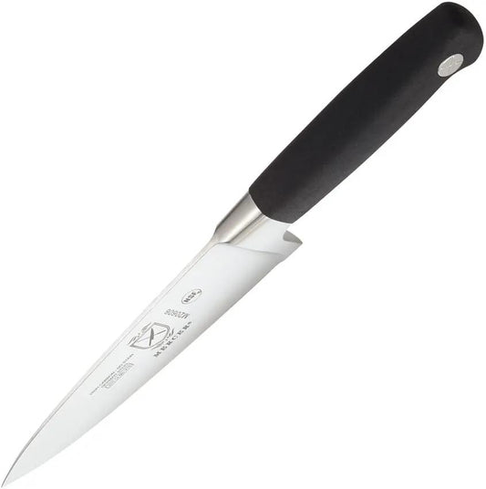 Mercer Genesis Chef's 6-Inch M20606 - Satin Blade X50CrMoV15 Steel With Black Santoprene Handle by Mercer