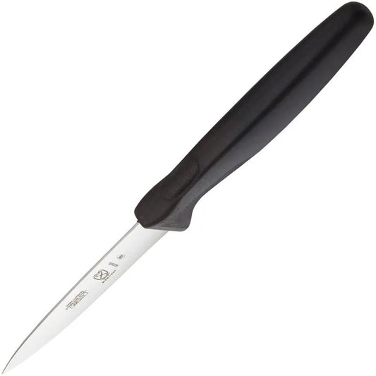 Mercer Millennia Paring Knife - 3 Inch Satin Blade With 7 Inch Overall Length Black Santoprene Handle Japanese Steel by Mercer