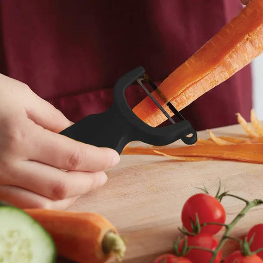 Mercer Y Peeler - High Carbon Stainless Blade For Effortless Peeling With Black Polypropylene Handle by Mercer