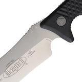 Microtech Arbiter Fixed Blade Knife Eight Inch Stonewashed Blade Full Tang Black Handle For Tactical Users MOLLE Sheath by Microtech