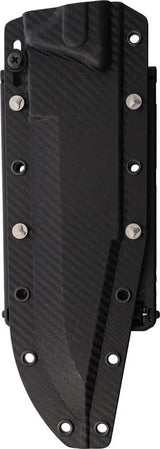 Microtech Arbiter Fixed Blade Knife 8 Inch Partial Serrated Stonewash Blade Black Polymer Handle Kydex Sheath Tactical by Microtech