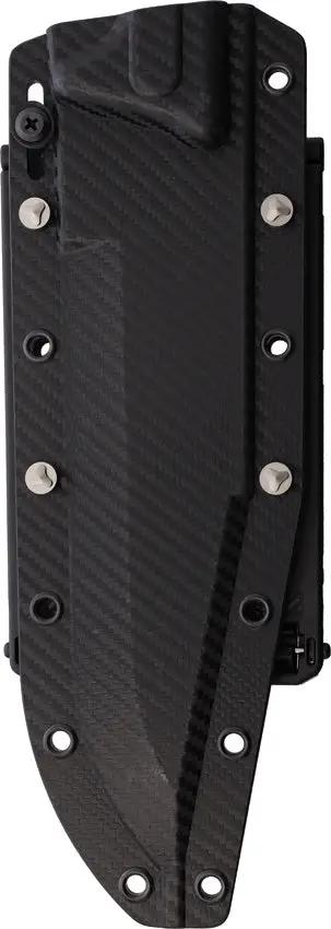 Microtech Arbiter Fixed Blade Knife 8 Inch Partial Serrated Stonewash Blade Black Polymer Handle Kydex Sheath Tactical by Microtech