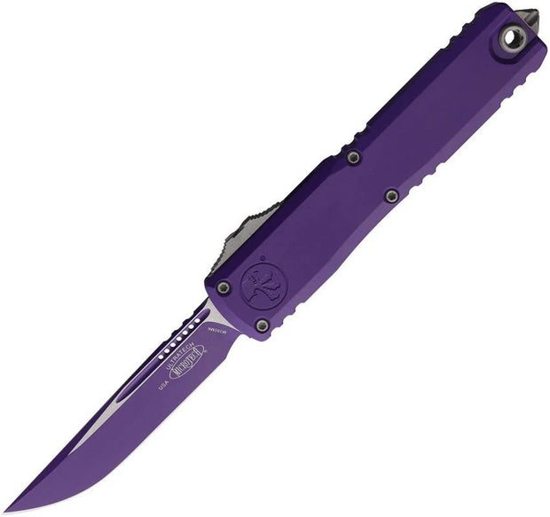 Microtech Auto Ultratech Gen III OTF Knife For Collectors Purple Cerakote M390 Blade Glass Breaker Aluminum Handle by Microtech