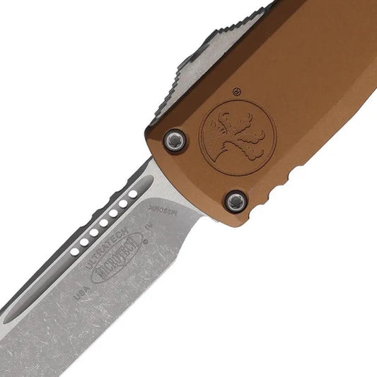 Microtech Ultratech Auto OTF Knife Gen IV 3.5in M390 Blade Brown Aluminum EDC Enthusiasts by Microtech