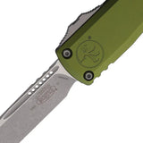 Microtech Ultratech SE Gen IV Auto Knife For Tactical Pros With M390 Blade Apocalyptic Finish OD Green Aluminum by Microtech