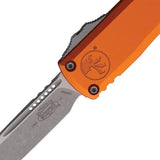 Microtech Ultratech Auto OTF Knife Gen IV Apocalyptic M390 Blade Orange Aluminum Handle For EDC Enthusiasts by Microtech
