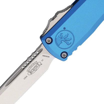 Microtech Auto Ultratech Gen IV OTF Knife For EDC Enthusiasts 11214-10BL M390MK Blue Aluminum Handle by Microtech