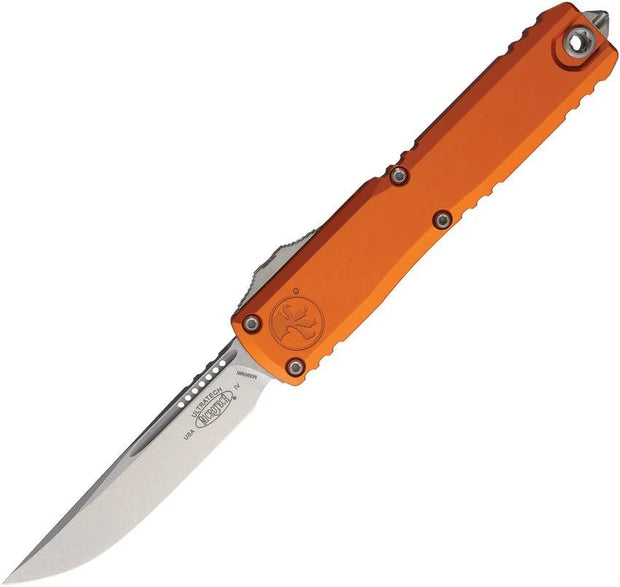 Microtech Ultratech Auto OTF Knife 11214 10OR Orange Aluminum Handle Glass Breaker EDC by Microtech