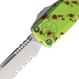 Microtech Auto UTX-85 OTF Knife Zombie-Tech Aluminum Handle M390MK Partially Serrated 11214-11Z For Collectors by Microtech