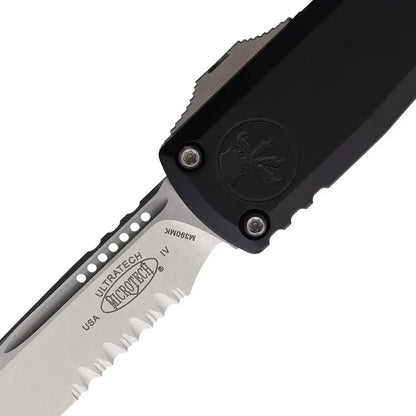 Microtech Ultratech Auto OTF Knife Gen IV SE Bohler M390MK 5 Inch Closed Black Aluminum Handle For EDC Enthusiasts by Microtech