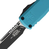 Microtech Ultratech Auto OTF Knife Gen IV SE 11214 1CN Cyan Cerakote Aluminum Handle Two Tone Blade for EDC Enthusiasts by Microtech