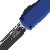 Microtech Ultratech Auto OTF Knife GenIV 3.5in Blade Bohler M390MK Navy Aluminum Handle Glass Breaker Lanyard Clip EDC by Microtech