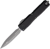 Microtech Ultratech Auto OTF Knife Gen III ZBP Dagger Blade M390 Finish Black Aluminum Handle For EDC Enthusiasts by Microtech