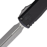 Microtech Ultratech Auto OTF Knife Gen III ZBP Dagger Blade M390 Finish Black Aluminum Handle For EDC Enthusiasts by Microtech