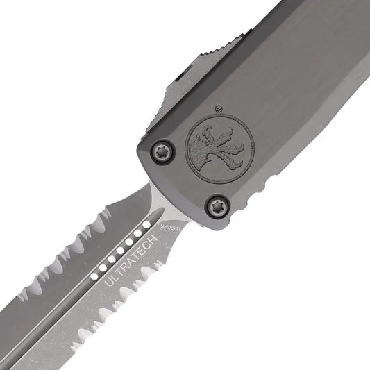 Microtech Ultratech Auto OTF Knife Gen III ZBP with Apocalyptic Finish M390MK Blade for Tactical EDC Enthusiasts by Microtech