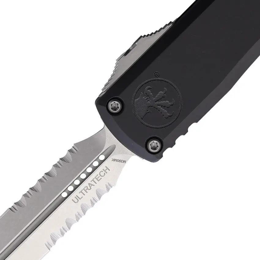 Microtech Ultratech Auto OTF Knife Gen III ZBP with M390MK Dagger Blade Glass Breaker Zero Blade Play for EDC Pros by Microtech