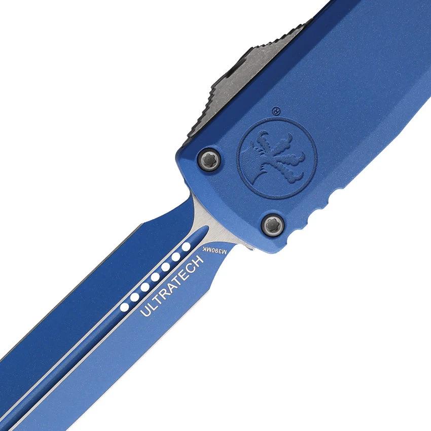 Microtech Ultratech OTF Knife Gen III Automatic Blue Cerakote M390 3Point5In Blade For EDC Enthusiasts by Microtech