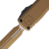 Microtech Ultratech Auto Gen III ZBP Knife With Burnt Bronze Cerakote, 3.5in Dagger Blade, Aluminum Handle, Tactical by Microtech