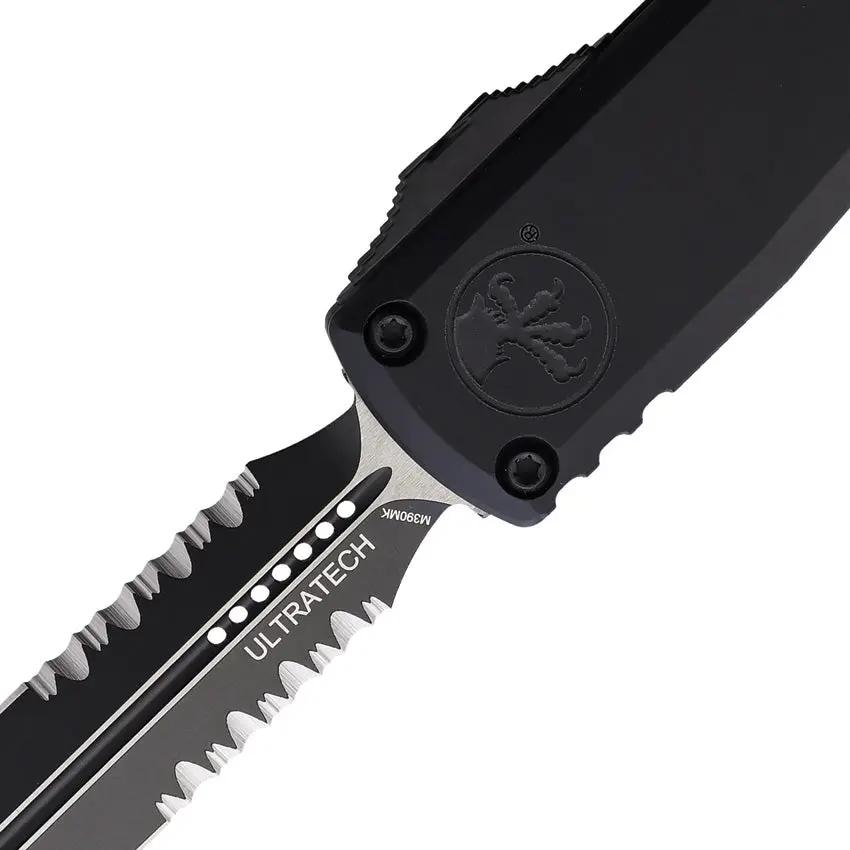 Microtech Ultratech Gen III Auto OTF Knife 3.5in Dagger Blade M390MK Two Tone Glass Breaker For Tactical Enthusiasts by Microtech