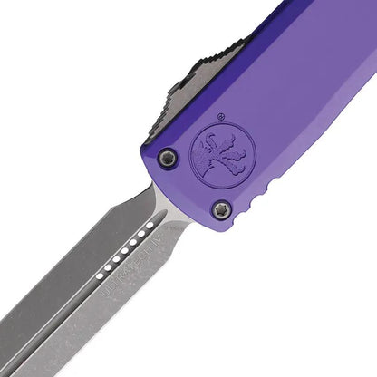 Microtech Ultratech Auto OTF Knife Gen IV D E Purple Aluminum Handle Glass Breaker For EDC Enthusiasts by Microtech