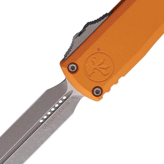 Microtech Auto Ultratech Gen IV OTF Knife Tequila Sunrise Handle 3.5in M390 Dagger Blade for EDC Tactical by Microtech