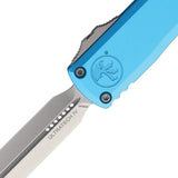 Microtech Ultratech Auto OTF Gen IV Double Edge Knife Turquoise Aluminum Handle 5in Closed 3.5in M390MK For EDC by Microtech