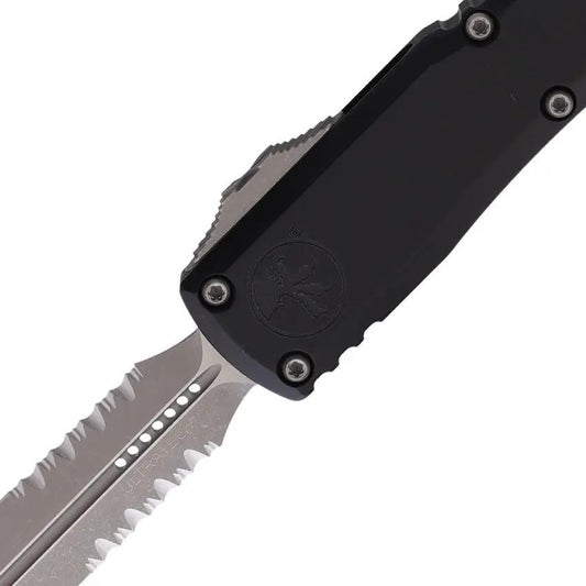 Microtech Ultratech Auto OTF Knife Gen IV Double Edge Bohler M390MK Blade Apocalyptic Finish for Tactical EDC by Microtech