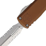 Microtech Ultratech Gen IV Auto Knife 3.5in DE Bohler M390 Blade With Glass Breaker EDC Tactical Brown Aluminum by Microtech