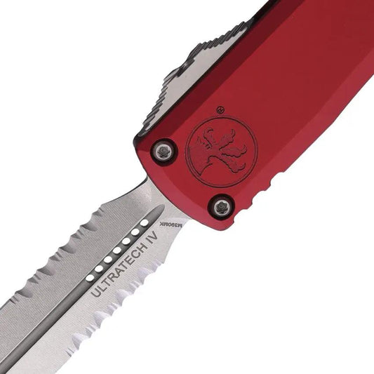 Microtech Ultratech Auto OTF Knife Gen IV 11224MR M390MK Blade Merlot Aluminum Handle 5in Closed For Knife Lovers by Microtech